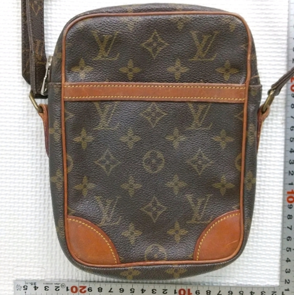 Auth Louis Vuitton Mini Crossbody Monogram Pochette Marly Bandouliere Brown Tan